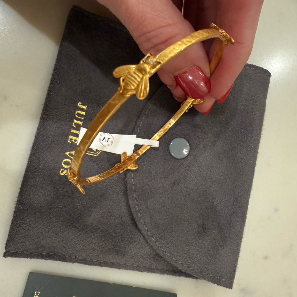 Julie Vos Gold Bee Motif Bracelet